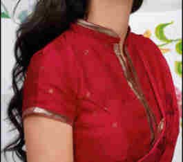 high neck blouse design